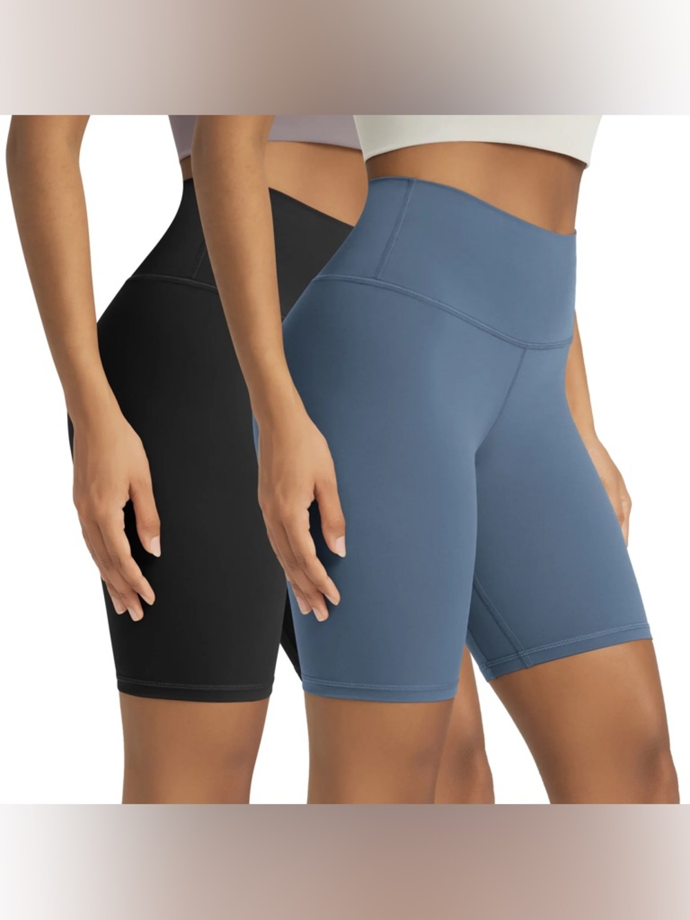 ODODOS 2-Pack ODCLOUD 8” Lounge Yoga Women's High-Waist Buttery Soft Bike Shorts